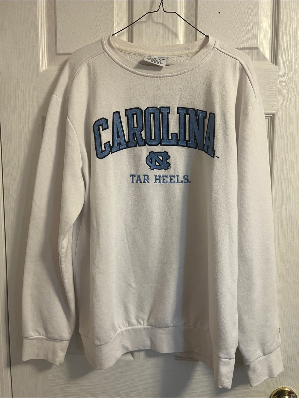 UNC Champion White Crewneck Sweatshirt Size Large L